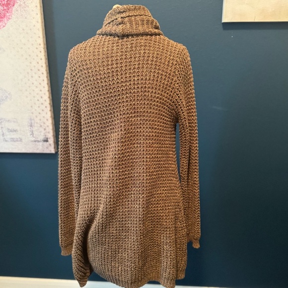 LINE Knitwear Waffleknit Cotton Knee Length Cardigan M - Picture 3 of 9